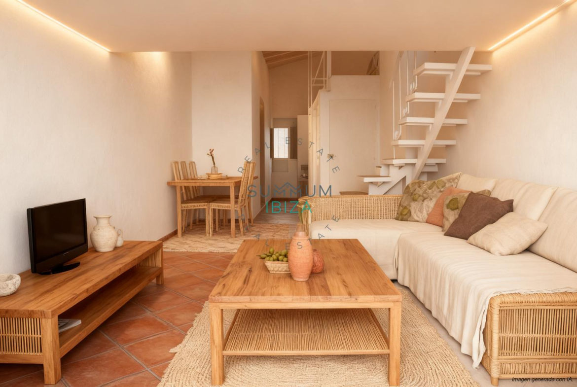 Loft de 1 dormitorio con balcón en la zona histórica de Ibiza
